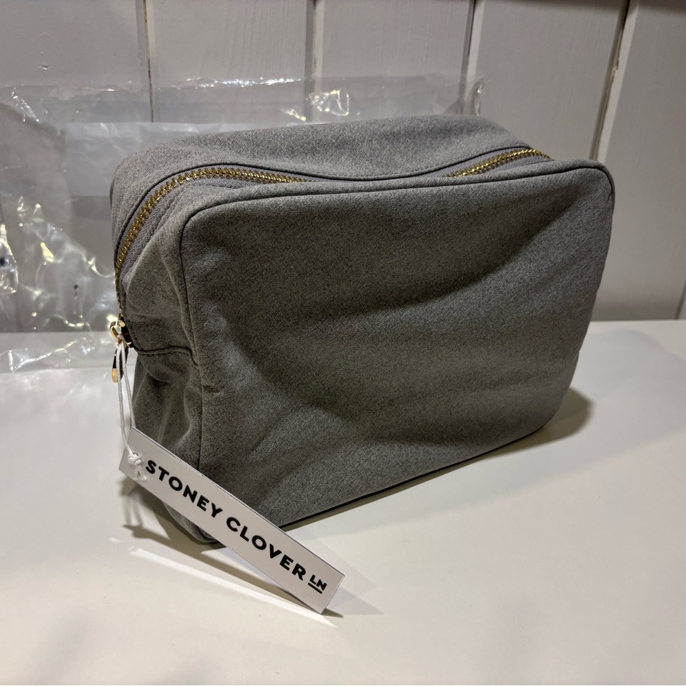 Stoney Clover Lane Large Pouch - Heather Grey & Emerald